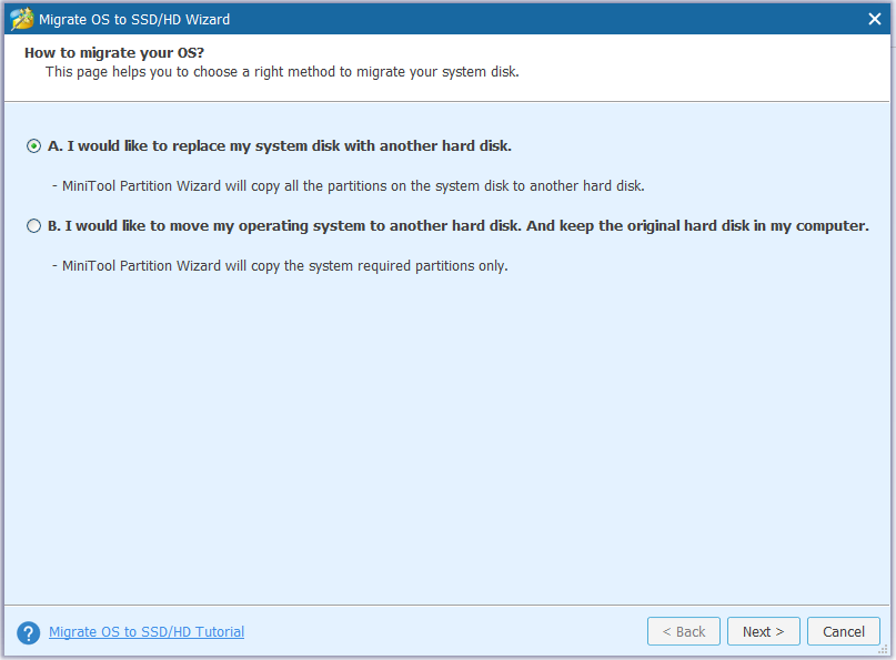 Choose a method to migrate your system disk